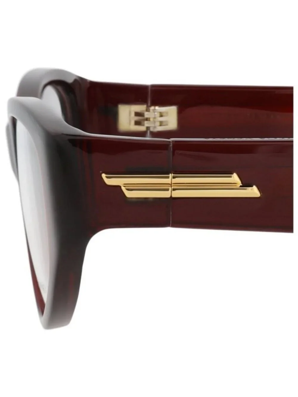 New Bottega Veneta Womens Cat Eye Burgundy Burgundy Transparent Fashion Designer
